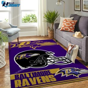 Baltimore Ravens Team Logo Helmet Nice Gift Rug