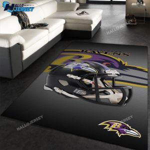 Baltimore Ravens Team Logo Helmet Rug