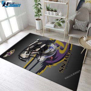 Baltimore Ravens Team Logo Helmet Rug