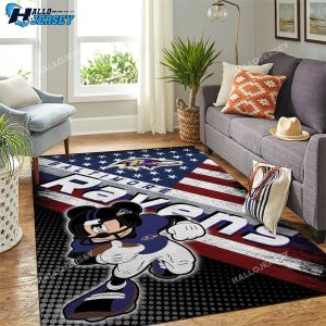 Baltimore Ravens Team Logo Mickey Us Style Rugs