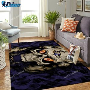 Baltimore Ravens Team Logo Skull Style Rugs