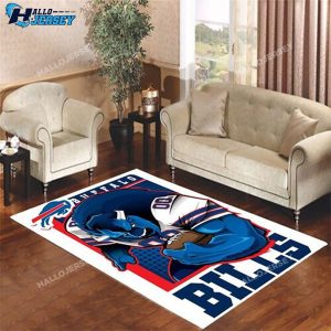 Buffalo Bills Mascot Cartoon Area Rugs