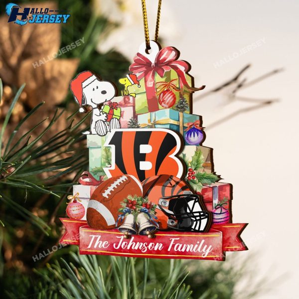 Cincinnati Bengals And Snoopy Ornament