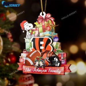 Cincinnati Bengals And Snoopy Sport Ornament 4