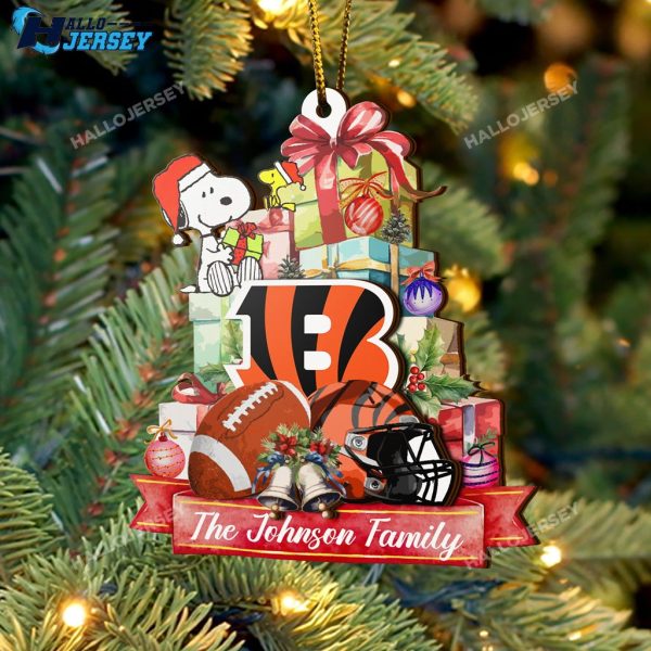 Cincinnati Bengals And Snoopy Ornament