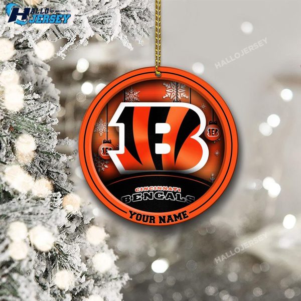 Cincinnati Bengals Circle Acrylic Custom Ornament