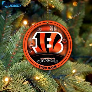 Cincinnati Bengals Circle Acrylic Custom Ornament 6