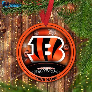 Cincinnati Bengals Circle Acrylic Custom Ornament 8