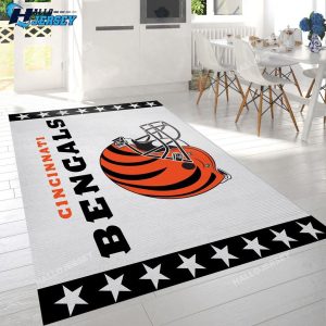 Cincinnati Bengals Helmet Logo Area Rug