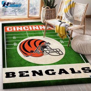 Cincinnati Bengals Helmet Living Room Rug