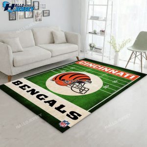 Cincinnati Bengals Helmet Living Room Rug