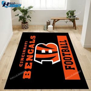 Cincinnati Bengals Logo Area Home Decor Rug