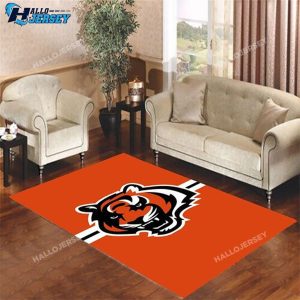 Cincinnati Bengals Logo Area Bedroom Rug