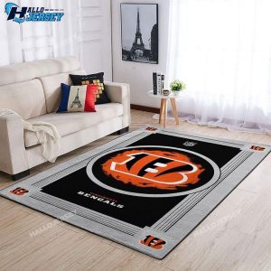 Cincinnati Bengals Logo Style Custom Area Rug