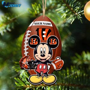 Cincinnati Bengals Personalized Mickey Mouse And Sport Team Ornament