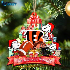 Cincinnati Bengals Personalized Snoopy Sport Ornament