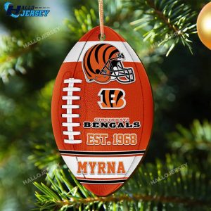 Cincinnati Bengals Personalized Your Name Sport Team Ornament