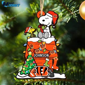 Cincinnati Bengals Snoopy Personalized Ornament