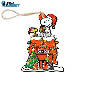 Cincinnati Bengals Snoopy Personalized Ornament