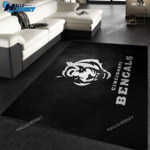 Cincinnati Bengals Silver Area Rug Carpet