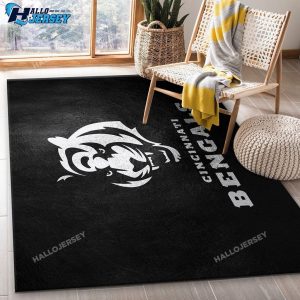 Cincinnati Bengals Silver Area Rug Carpet