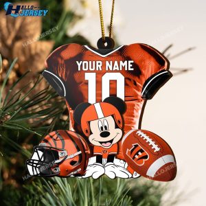 Cincinnati Bengals Sport Team And Mickey Custom Ornament