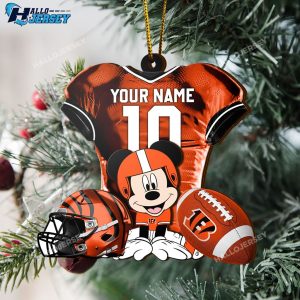 Cincinnati Bengals Sport Team And Mickey Custom Ornament