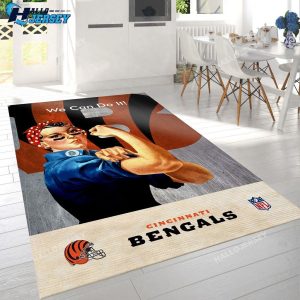 Cincinnati Bengals Team Logo Rug Bedroom Rug