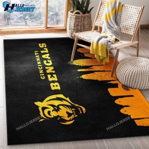 Cincinnati Bengals Team Logos And Area Rug