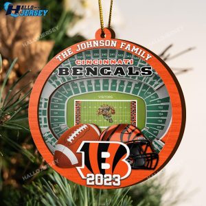 Cincinnati Bengals Custom Your Family Name And Year Sport Ornament