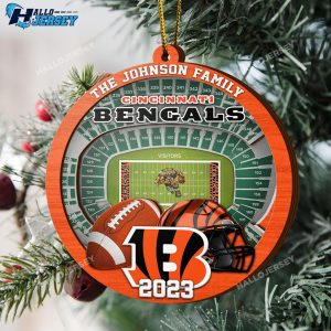 Cincinnati Bengals Custom Your Family Name And Year Sport Ornament