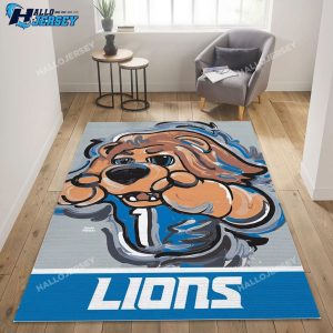 Detroit Lions Area Carpet Bedroom Rug