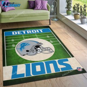 Detroit Lions End Zone Area Living Room Rug 2