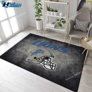 Detroit Lions Rug Football Floor Decor