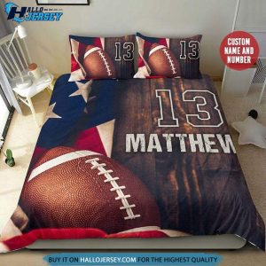 Football Flag Vintage Custom Bedding Set