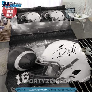 Football Helmet And Ball Custom Duvet Cover Bedding Set