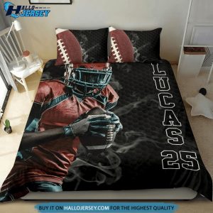 Football Smoke Custom Your Name Duvet Cover Bedding Set