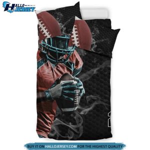 Football Smoke Custom Your Name Duvet Cover Bedding Set