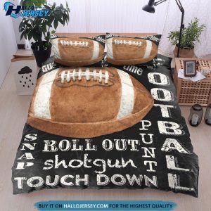 Football Snap Roll Out Shotgun Touch Down Bedding Set