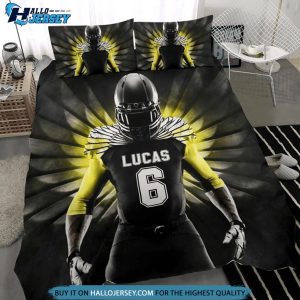 Football Wings Custom Name And Number Duvet Cover Bedding Set