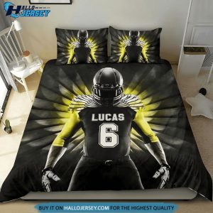 Football Wings Custom Name And Number Duvet Cover Bedding Set