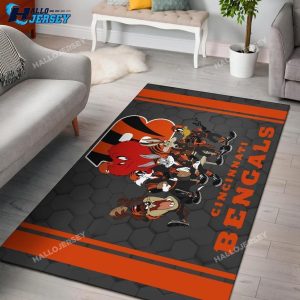 Looney Tunes Bengals Team Rug Area Football Carpet Fan Rugs