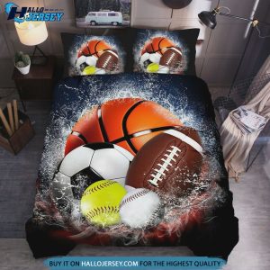 Love All Sports Cotton Bed Sheets Spread Comforter Bedding Sets