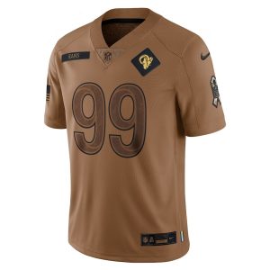 Mens Los Angeles Rams Aaron Donald 2023 Limited Jersey Brown