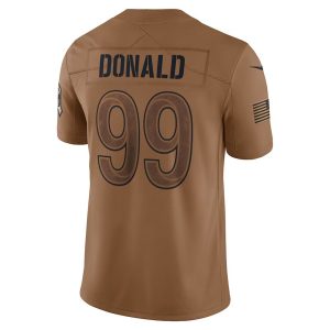 Mens Los Angeles Rams Aaron Donald 2023 Limited Jersey Brown 3