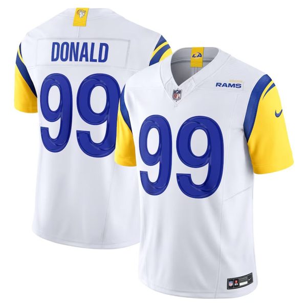 Mens Los Angeles Rams Aaron Donald Vapor F.U.S.E. Limited Jersey White