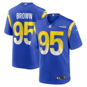 Mens Los Angeles Rams Bobby Brown III Team Game Jersey Royal