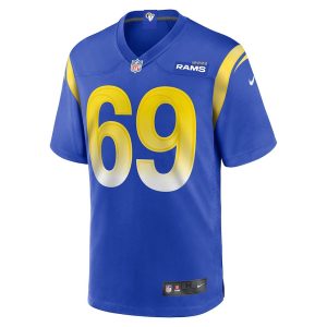 Mens Los Angeles Rams Kevin Dotson Game Jersey Royal