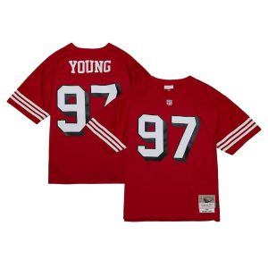 Mens San Francisco 49ers Bryant Young Mitchell & Ness Legacy Replica Jersey Scarlet