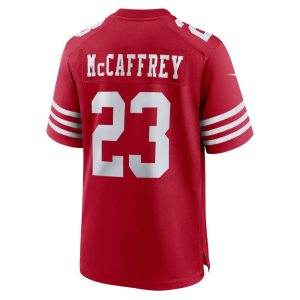 Mens San Francisco 49ers Jersey Christian McCaffrey Game Player Scarlet